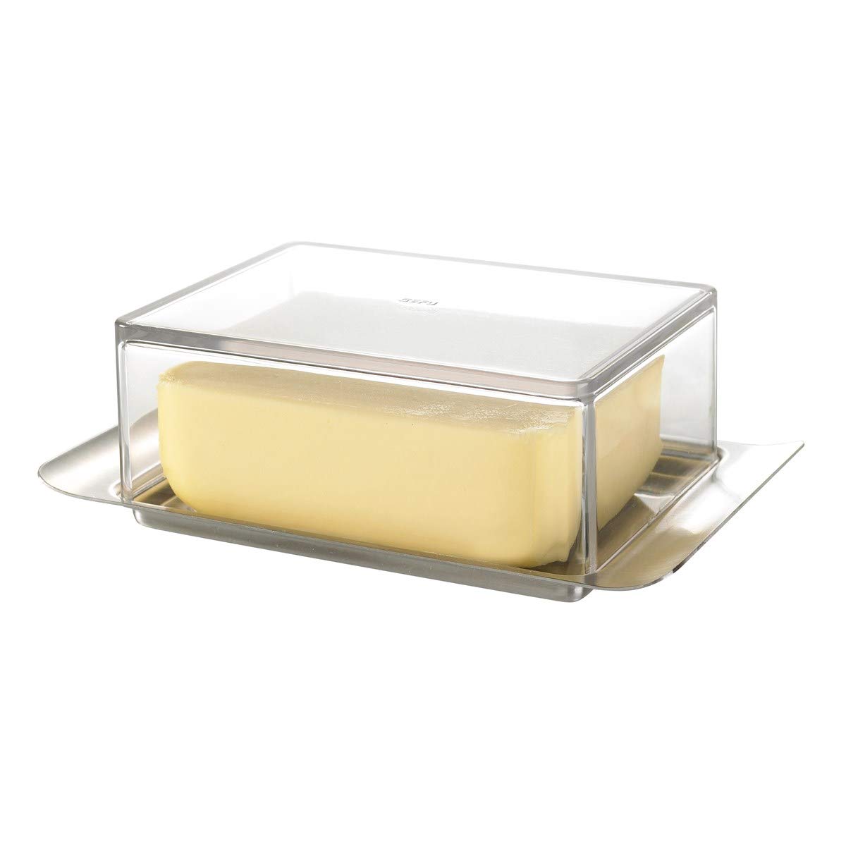 gefu-brunch-butterdose-formech-ne-250-g-butteraufbewahrung-mit-edelstahl-unterse image 1