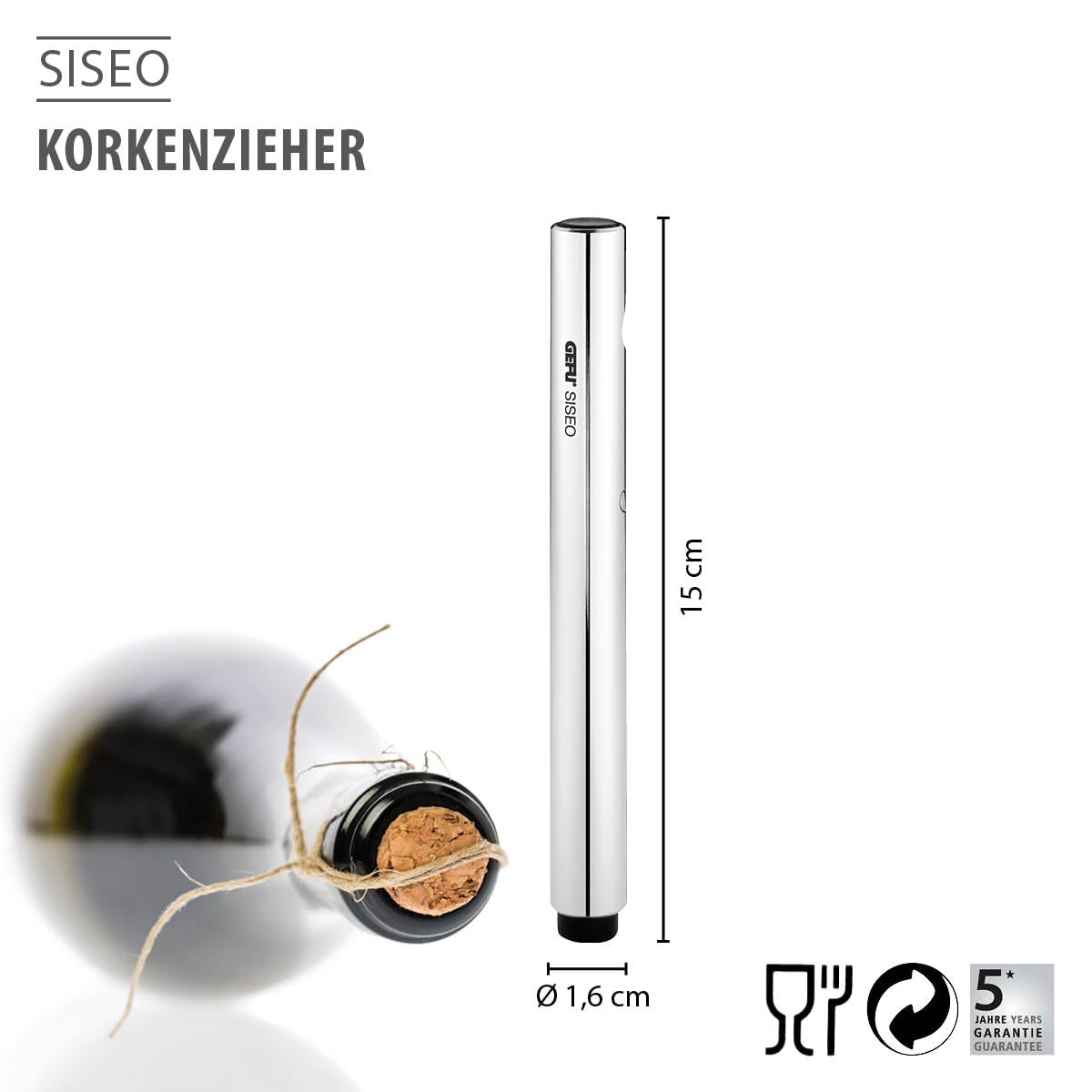 gefu-korkenzieher-siseo-2-in-1-flaschen-ffner-mit-kapselheber-edelstahlspindel-s image 2