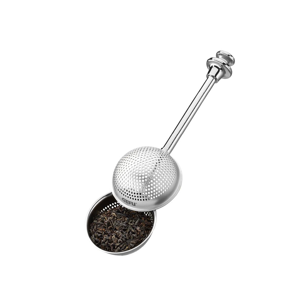 gefu-t-ball-teefilter-kugelform-teesieb-mit-messl-ffel-funktion-und-feinlochung- image 1