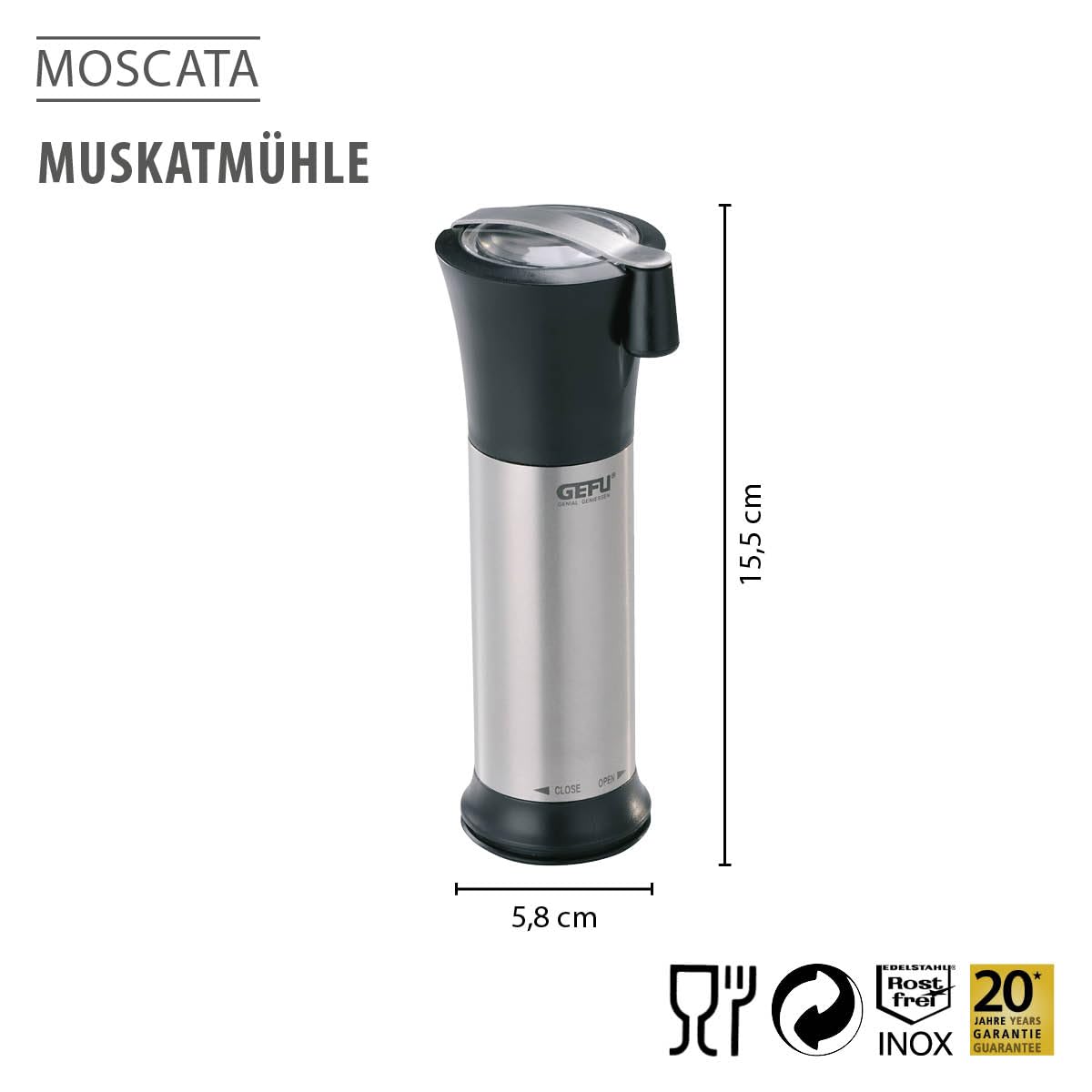 gefu-moscata-muskatm-hle-mit-laser-cut-mahlwerk-gew-rzm-hle-f-r-muskatnuss-tonka image 3