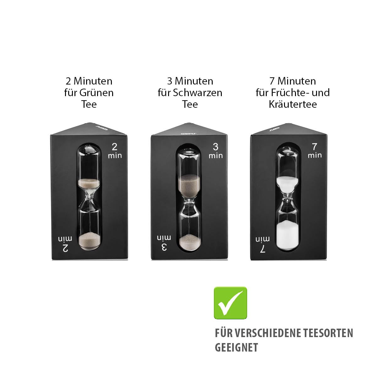 gefu-tee-sanduhr-sando-3-farben-2-3-7-minuten-sanduhr-f-r-tee-weiche-eier-stromf image 5