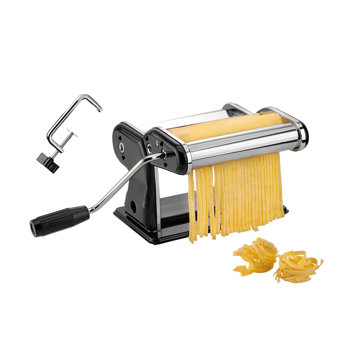 gefu-pasta-perfetta-nero-pastamaschine-manuelle-nudelmaschine-mit-verchromten-ca image 1