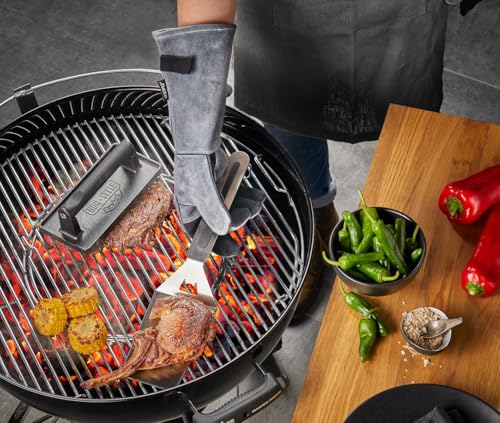 gefu-grillhandschuhe-bbq-aus-veloursleder-hitzebest-ndig-bis-350-c-langer-schaft image 4