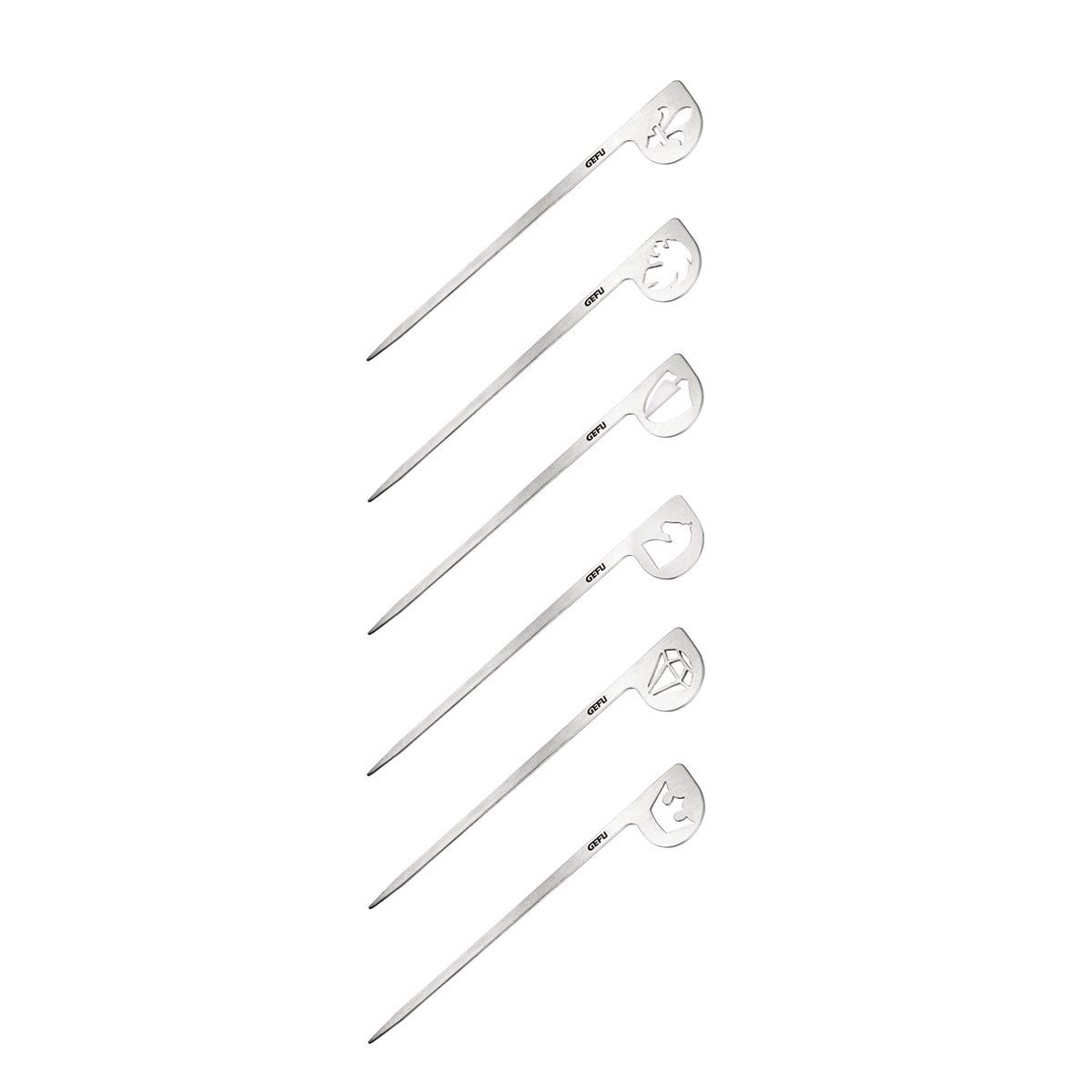 gefu-party-spie-e-gala-6er-set-filigran-gelaserte-edelstahl-spie-e-mit-6-motiven image 1