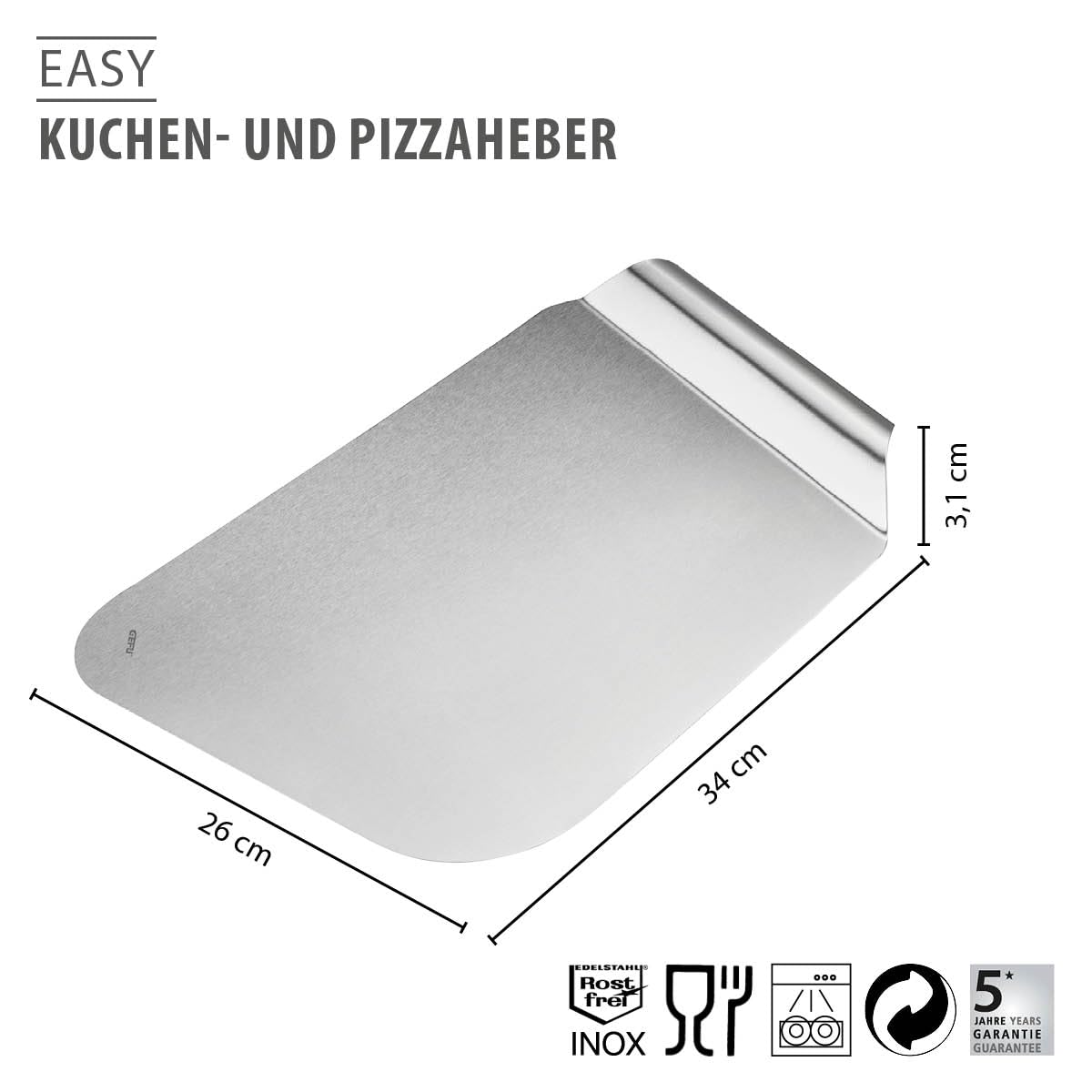 gefu-kuchen-und-pizzaheber-easy-aus-edelstahl-ergonomischer-servierheber-f-r-tor image 2