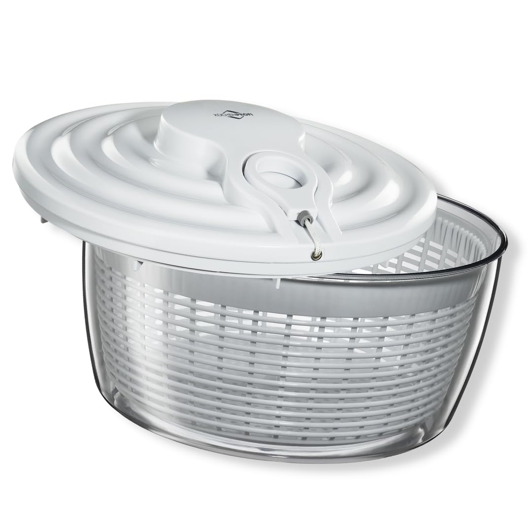 k-chenprofi-salatschleuder-maxi-5-liter-fassungsverm-gen-seilzugtechnik-kunststo image 1
