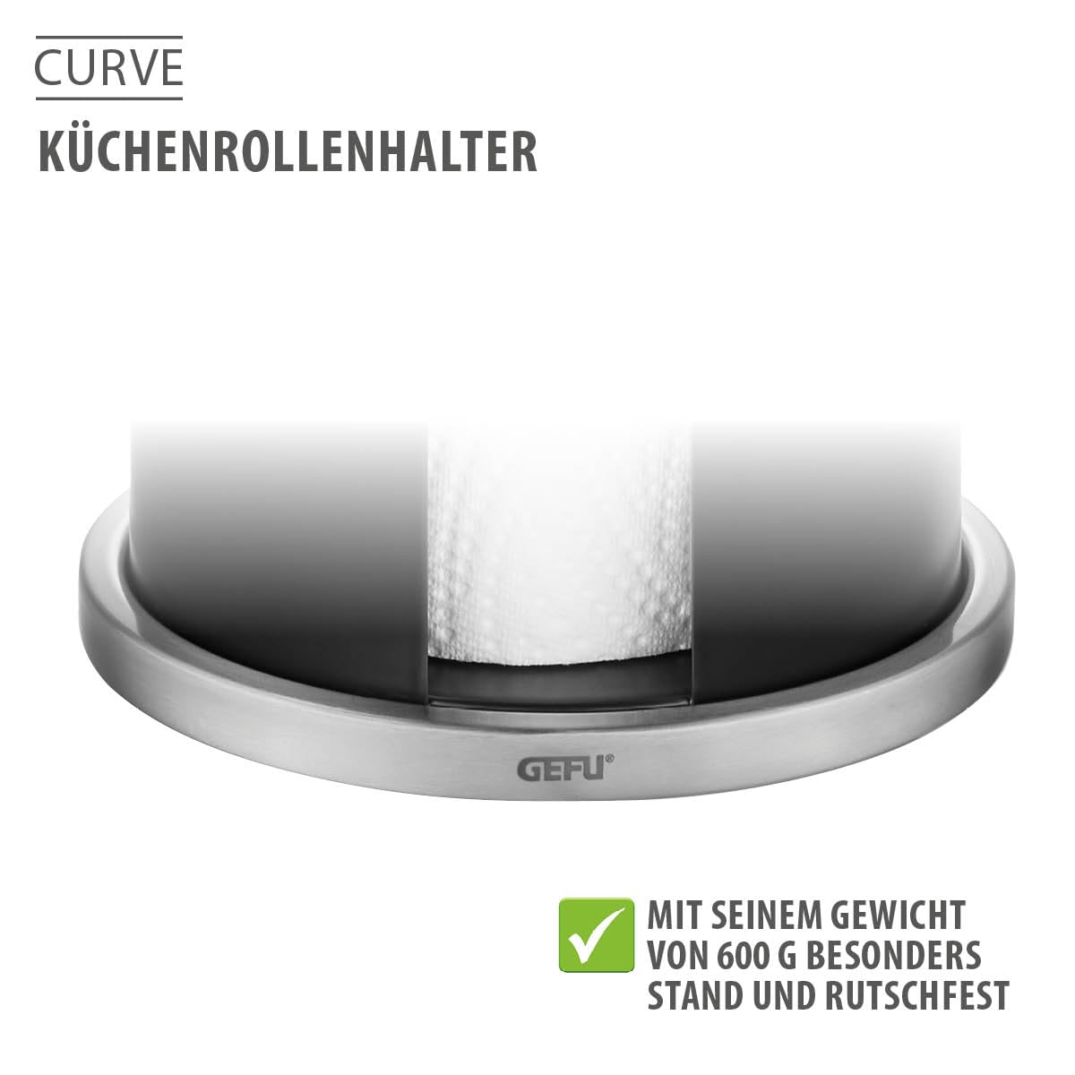 gefu-k-chenrollenhalter-curve-schwarz-matter-edelstahl-halter-mit-rutschfester-b image 4