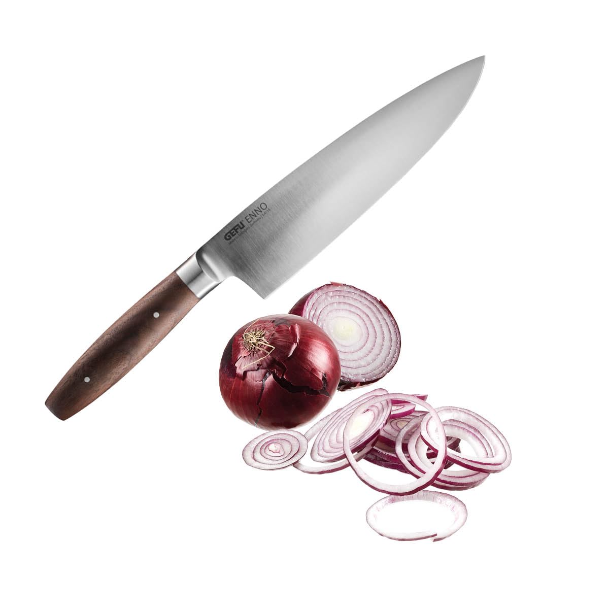 gefu-kochmesser-enno-20-cm-solinger-klinge-handgeschliffen-hrc-57-mit-walnusshol image 1