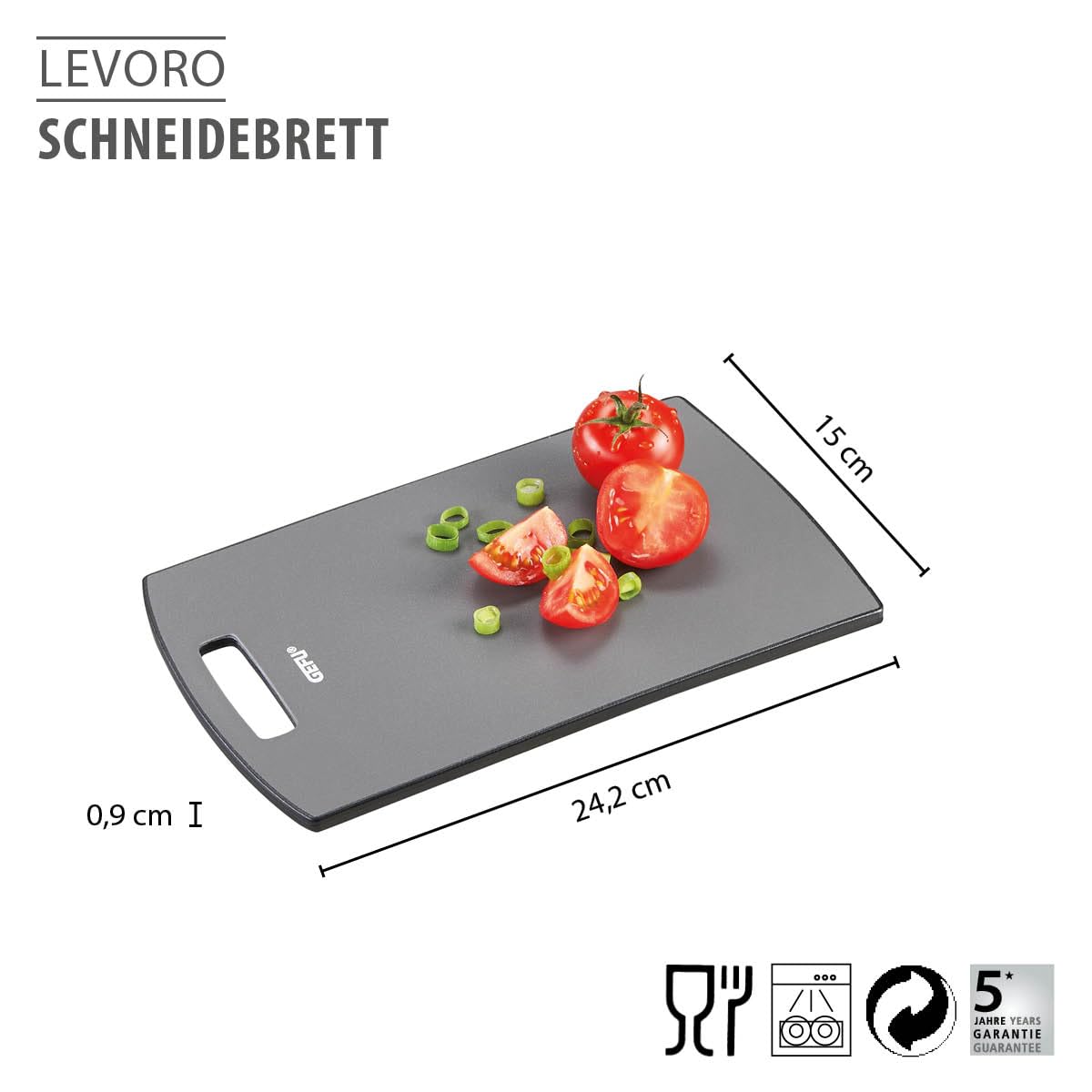 gefu-levoro-schneidebrett-antimikrobielles-kunststoff-k-chenbrett-klein-24-x-15- image 2
