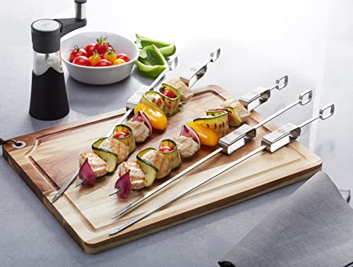 gefu-bbq-grillspie-e-5er-set-edelstahl-45-cm-mit-integriertem-abstreifer image 4