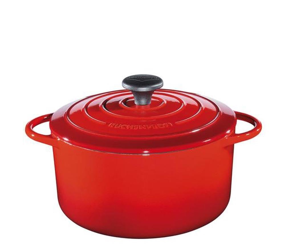 k-chenprofi-provence-gusseisen-br-ter-24-cm-mit-deckel-rot-emaillierter-schmorto image 1