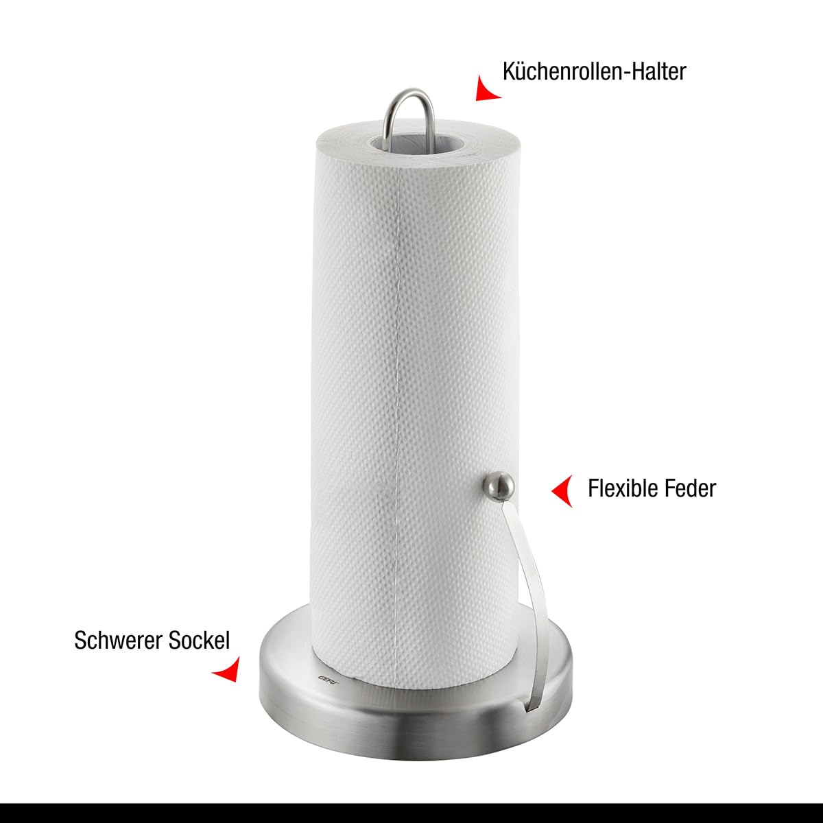 gefu-k-chenrollenhalter-spenso-edelstahl-rollenhalter-mit-haltefeder-rutschfest- image 2