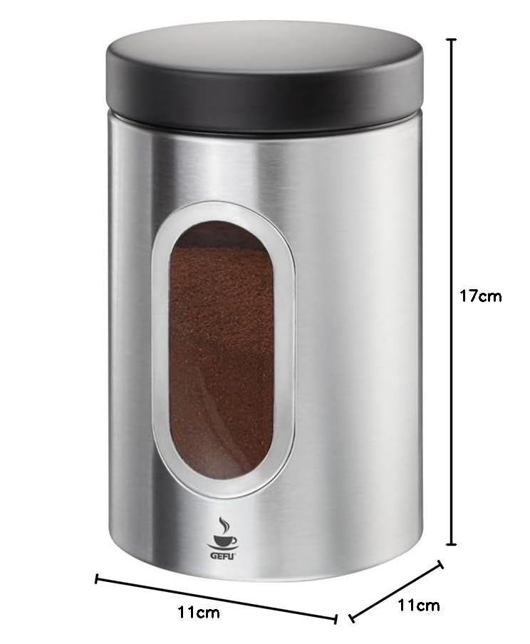 gefu-kaffeedose-piero-500-g-edelstahl-vorratsdose-luftdicht-mit-klickverschluss- image 5