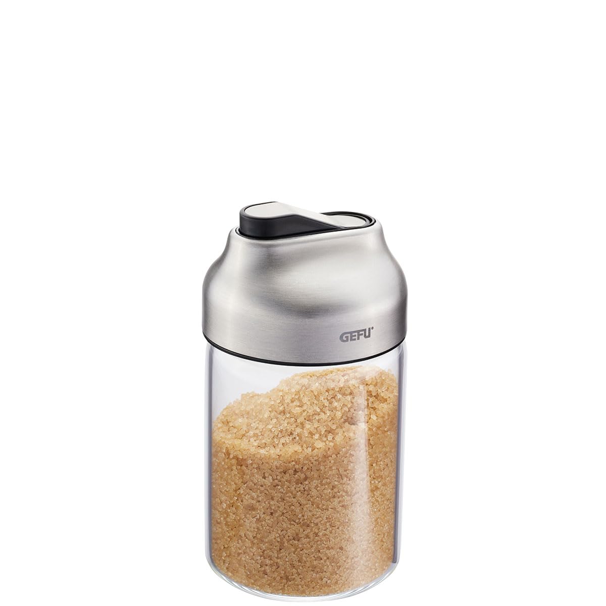 gefu-zucker-milchdosierer-kippo-automatischer-wippdeckel-borosilikatglas-edelsta image 2
