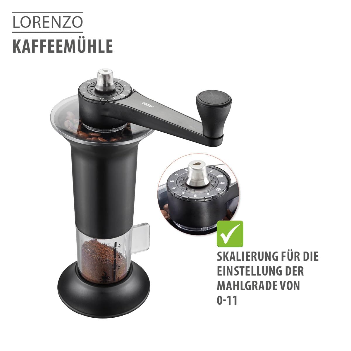 gefu-kaffeem-hle-lorenzo-manuell-11-mahlstufen-keramik-kegelmahlwerk-f-r-espress image 5