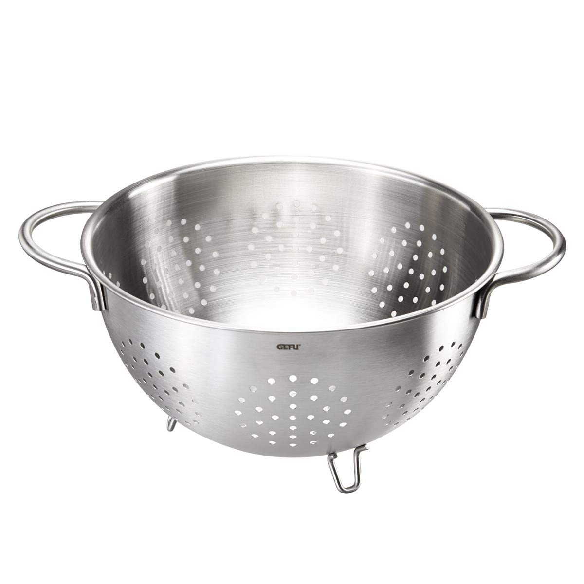 gefu-seiher-colino-24-cm-edelstahl-nudelsieb-mit-f-en-4-liter image 1