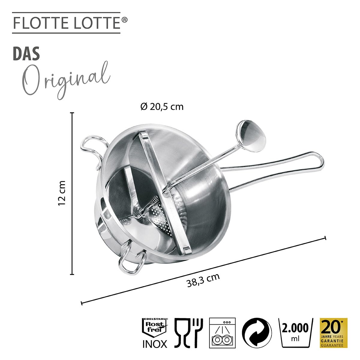 gefu-passierger-t-original-flotte-lotte-2-liter-mit-2-lochscheiben-2-mm-3-mm-ede image 3