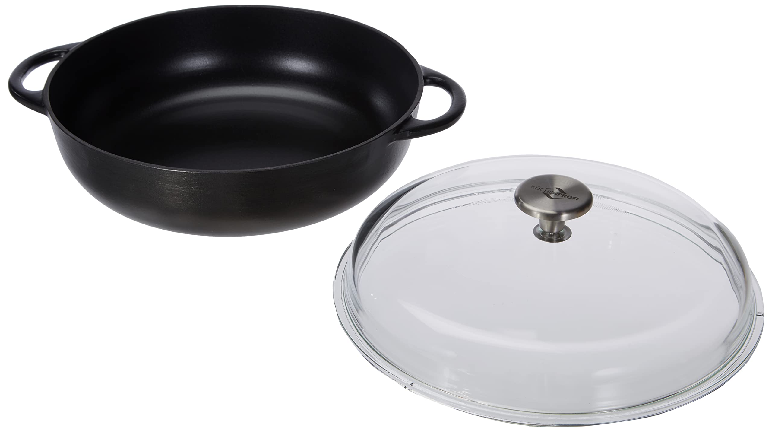 k-chenprofi-bauernpfanne-provence-28-cm-gusseisen-mit-glasdeckel-emailliert-f-r- image 2