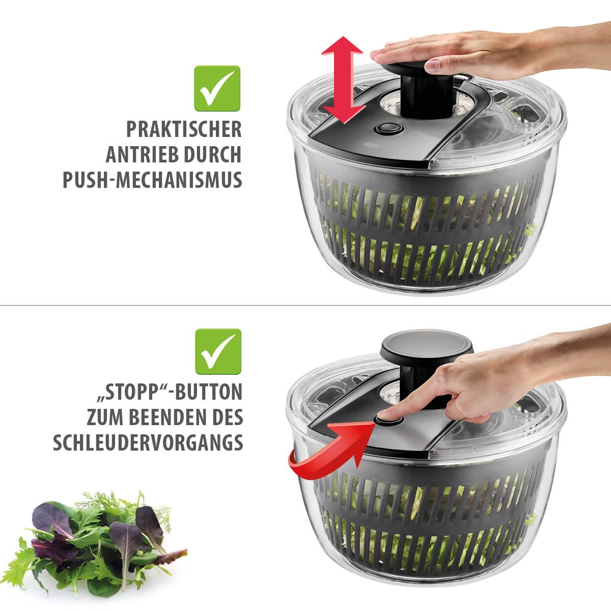 gefu-salatschleuder-mit-push-mechanismus-5-l-integrierter-ausgie-er-stopp-button image 4