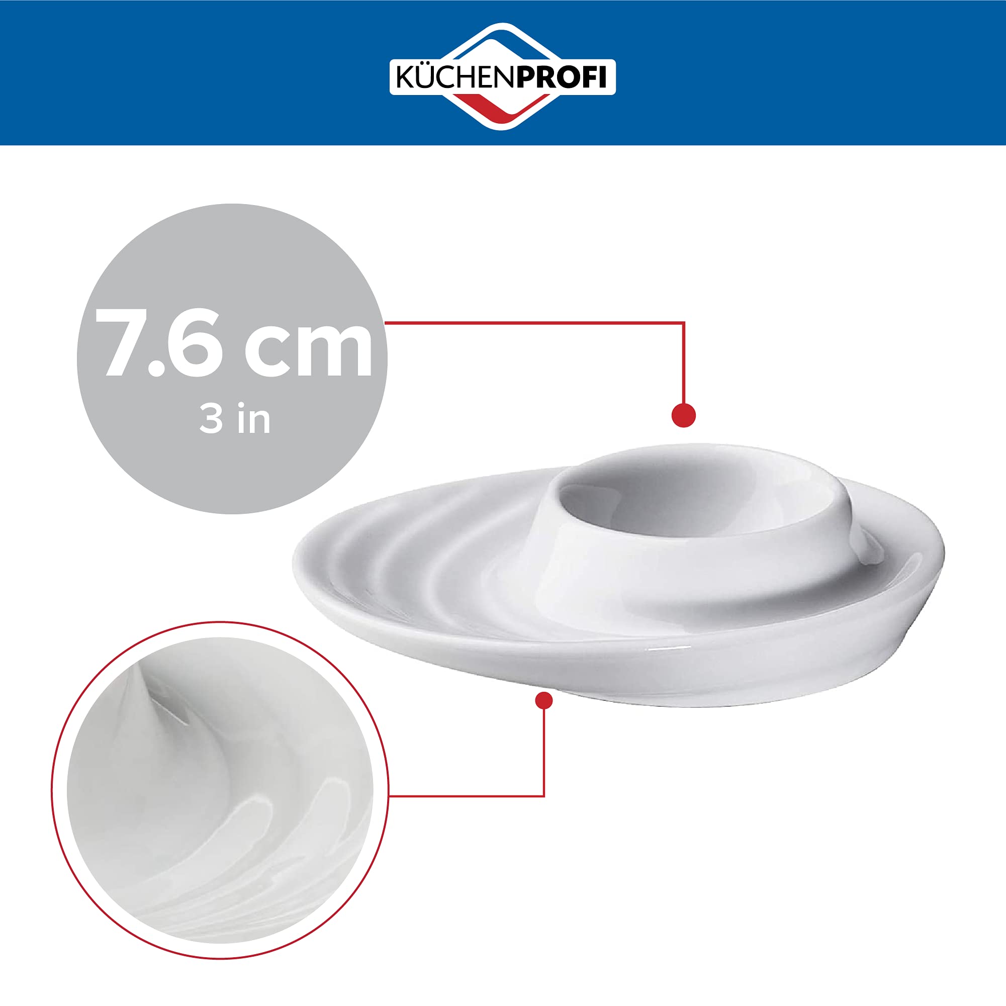 k-chenprofi-burgund-eierbecher-2er-set-oval-feuerfestes-hartporzellan-wei image 2