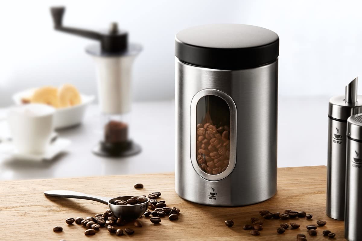 gefu-kaffeedose-piero-500-g-edelstahl-vorratsdose-luftdicht-mit-klickverschluss- image 2