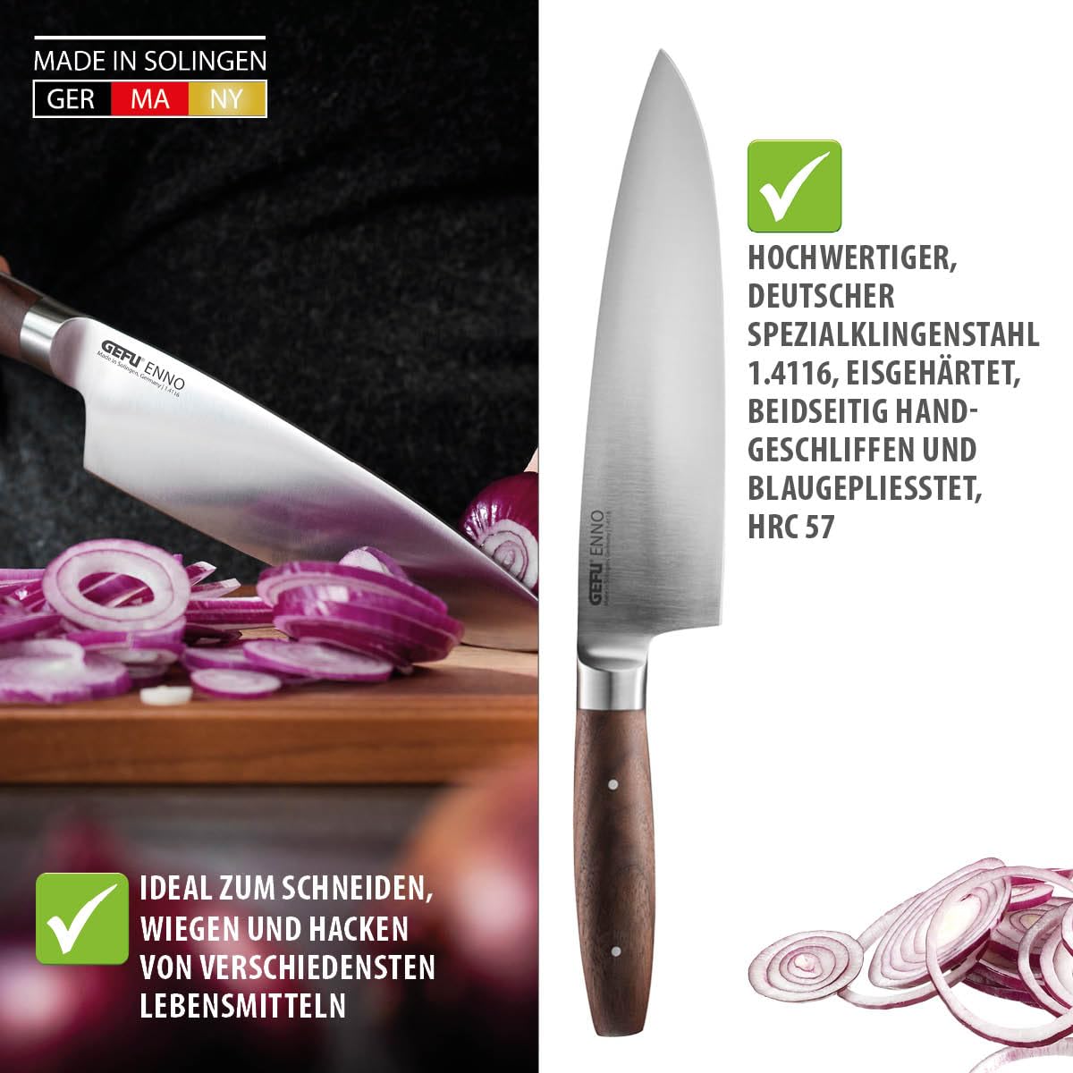 gefu-kochmesser-enno-20-cm-solinger-klinge-handgeschliffen-hrc-57-mit-walnusshol image 3