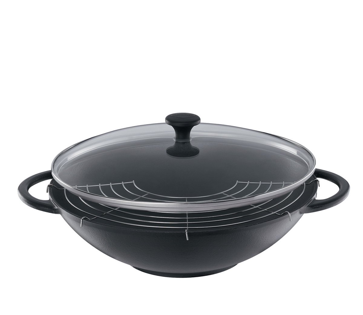 k-chenprofi-provence-wok-set-prestige-36-cm-mit-glasdeckel-abtropfgitter-wender- image 2