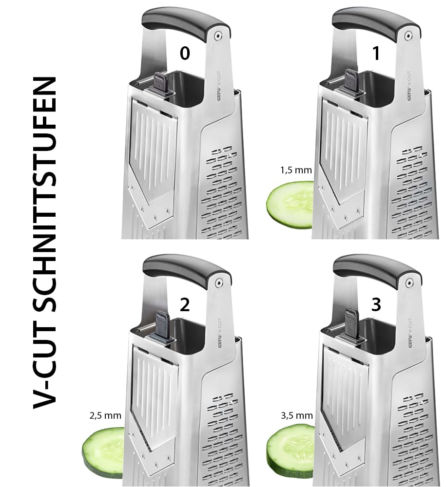 gefu-vierkantreibe-v-cut-7-in-1-edelstahlreibe-mit-verstellbarem-hobel-1-5-2-5-3 image 4