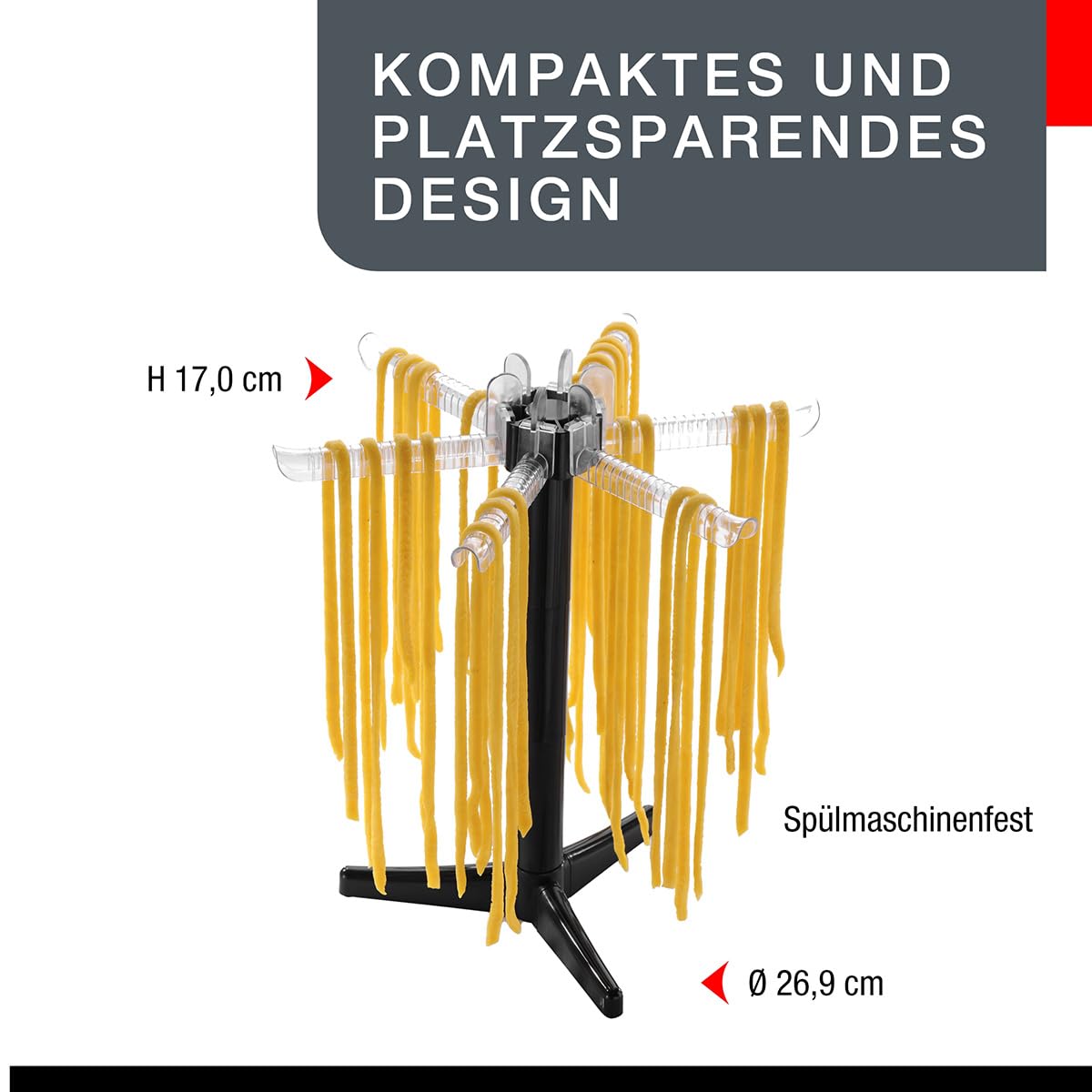 gefu-cittare-pastatrockner-nudeltrockner-mit-6-abnehmbaren-trockenarmen-schwarz image 7