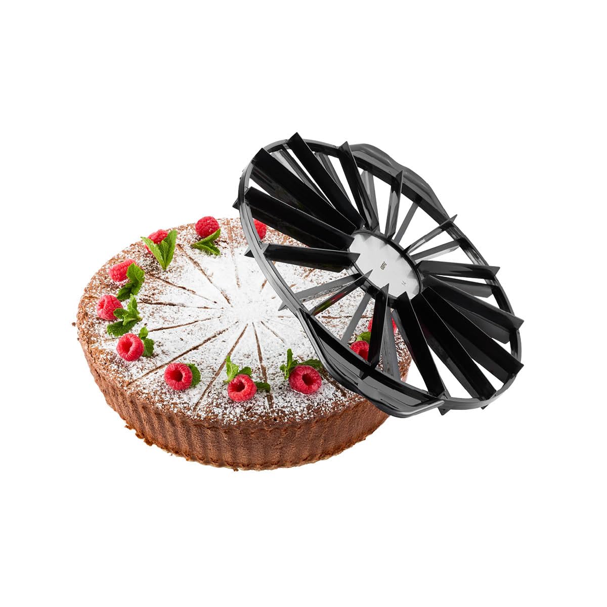 gefu-divido-tortenteiler-edelstahl-kunststoff-26-5-cm-f-r-14-oder-16-st-cke image 1