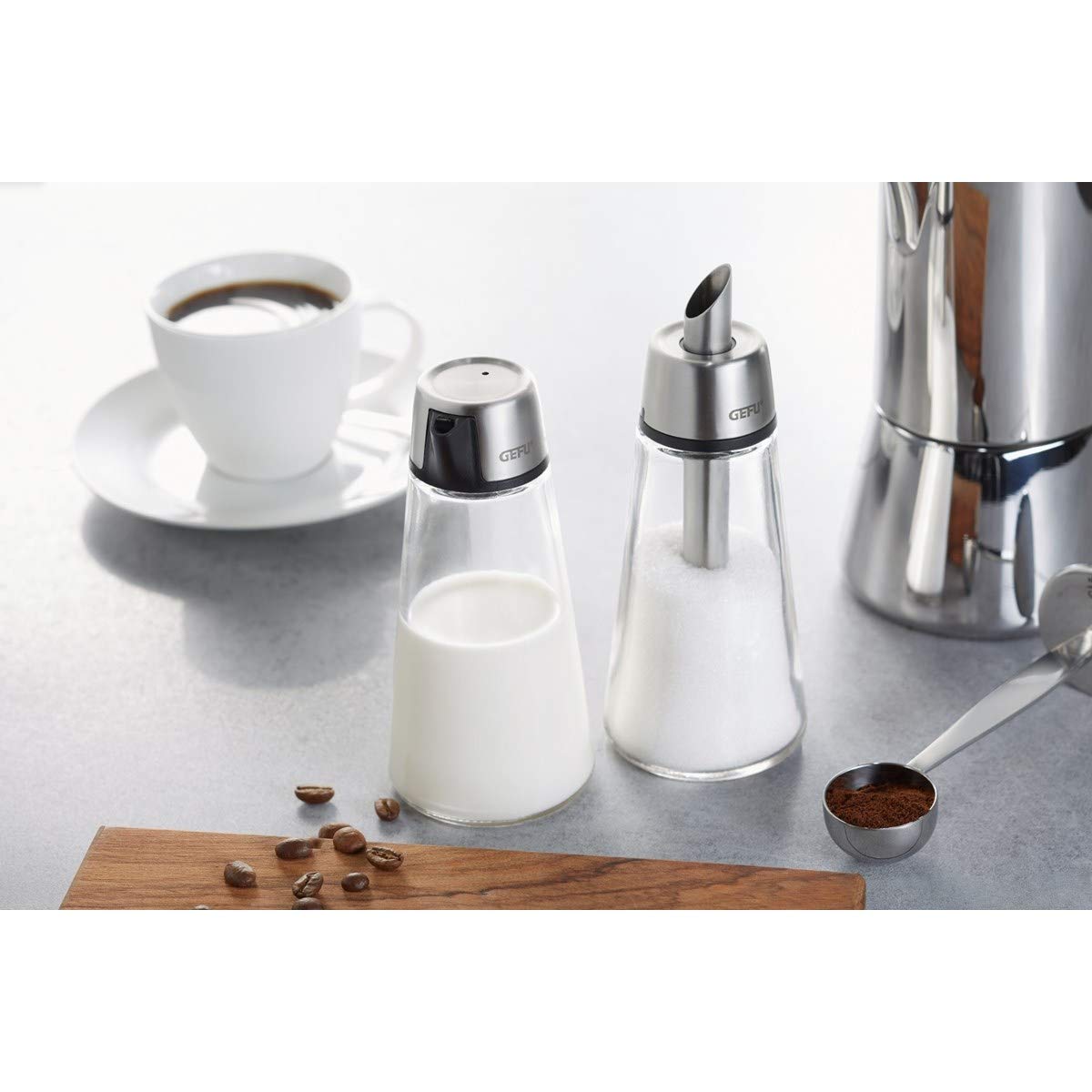 gefu-zuckerspender-brunch-glas-edelstahl-200-g-f-llvolumen-pr-zises-dosieren image 2