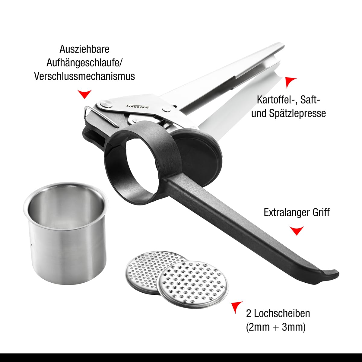 gefu-presse-force-one-f-r-kartoffeln-sp-tzle-maronen-spaghettieis-edelstahl-2-lo image 2