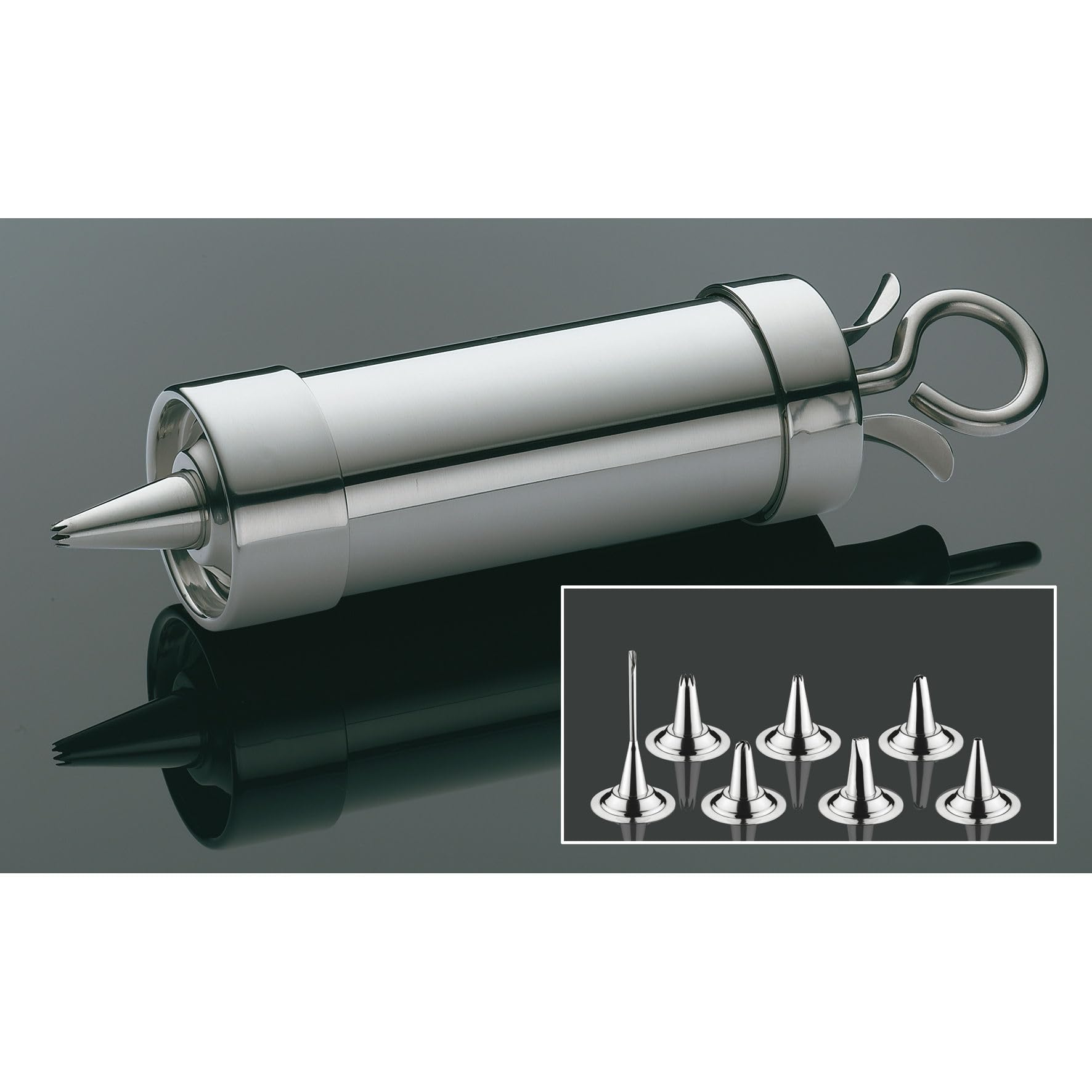 k-chenprofi-garnierspritze-profi-0805602800-24-cm-200-ml-f-llmenge-edelstahl-mit image 2