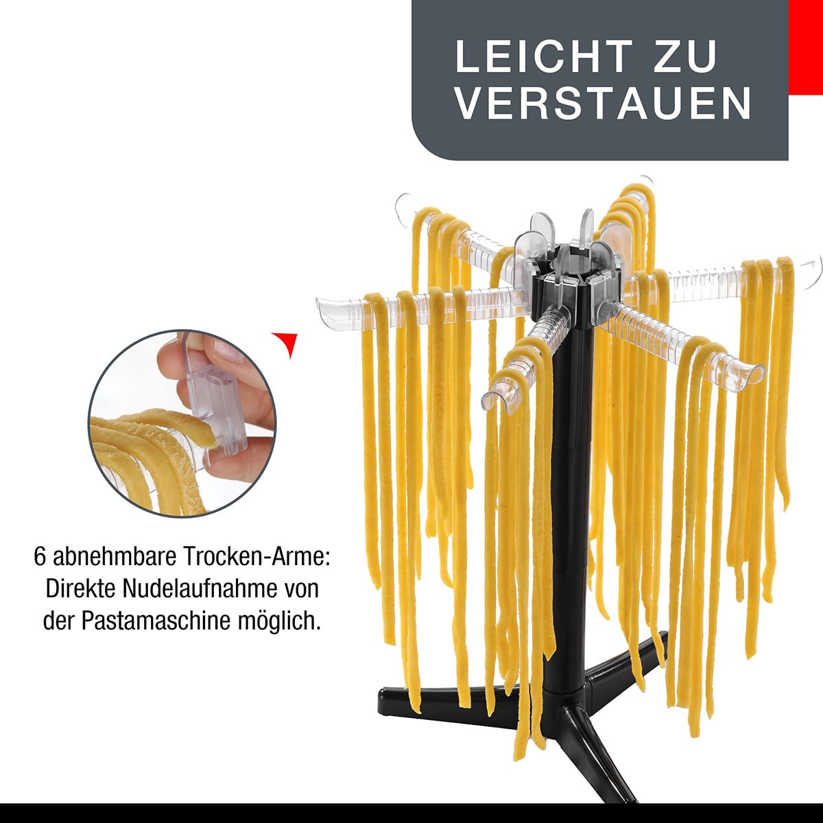 gefu-cittare-pastatrockner-nudeltrockner-mit-6-abnehmbaren-trockenarmen-schwarz image 5