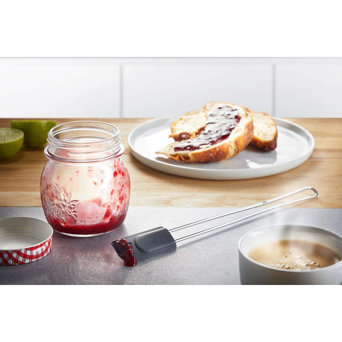 gefu-teigschaber-cremoso-schmal-silikon-spatel-hitzebest-ndig-bis-250-c-zum-ausk image 2