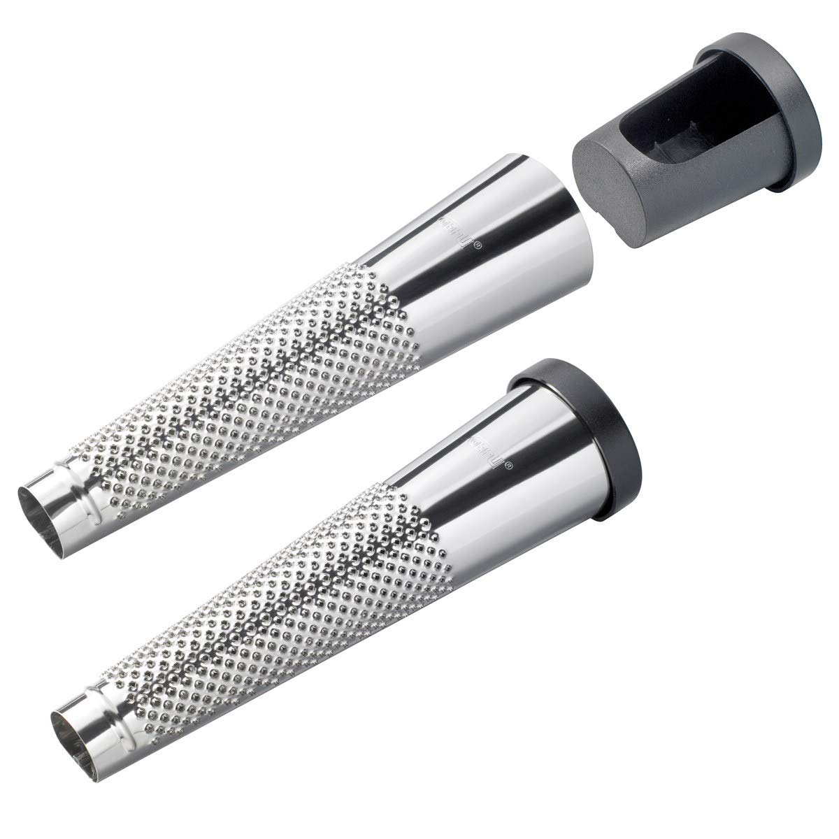 gefu-muskatreibe-mit-integriertem-nussbeh-lter-edelstahl-reibfl-che-sp-lmaschine image 1