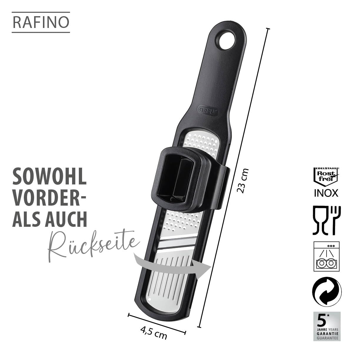 gefu-knoblauchreibe-rafino-handreibe-aus-klingenstahl-zum-reiben-von-knoblauch-i image 2
