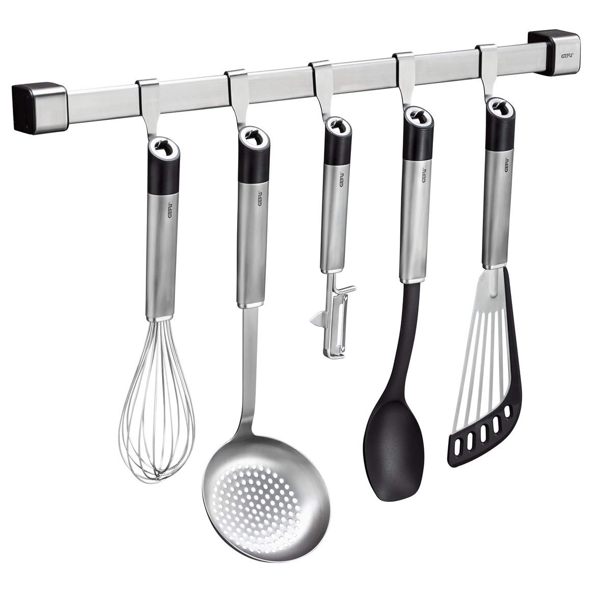 gefu-k-chenleiste-smartline-50-cm-edelstahl-wandhalterung-mit-verbindungsst-ck-m image 1