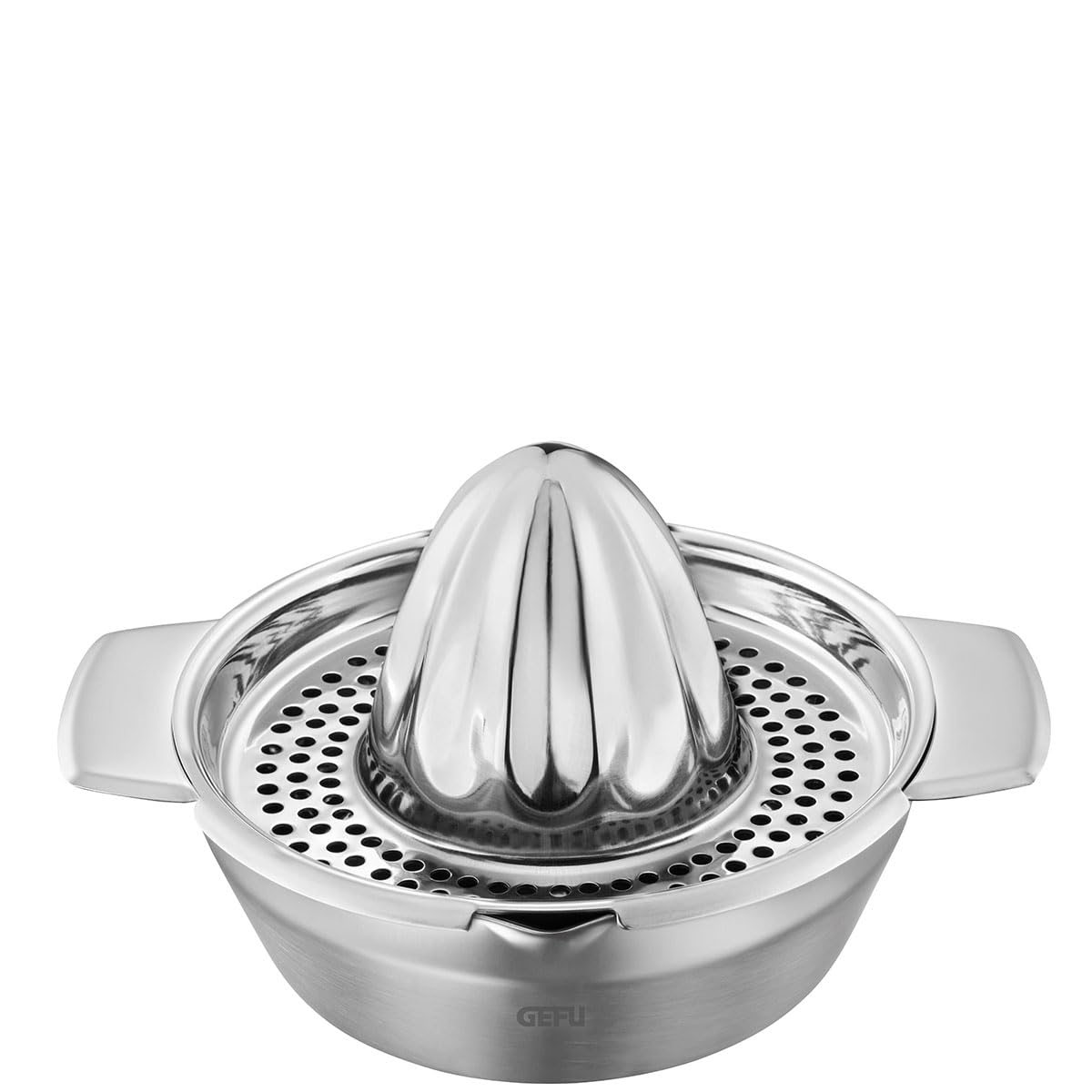 gefu-zitronenpresse-lemon-manuelle-2-teilige-edelstahl-saftpresse-mit-saftsieb-u image 4