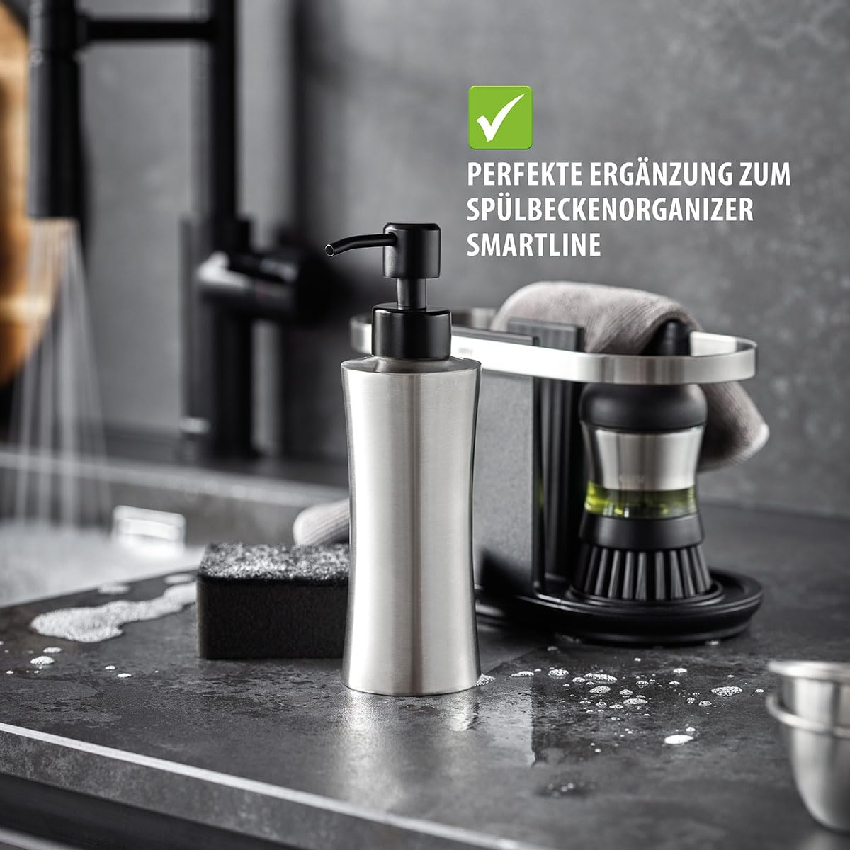 gefu-dosierspender-swift-nachf-llbarer-edelstahl-seifen-sp-lmittelspender-230-ml image 4