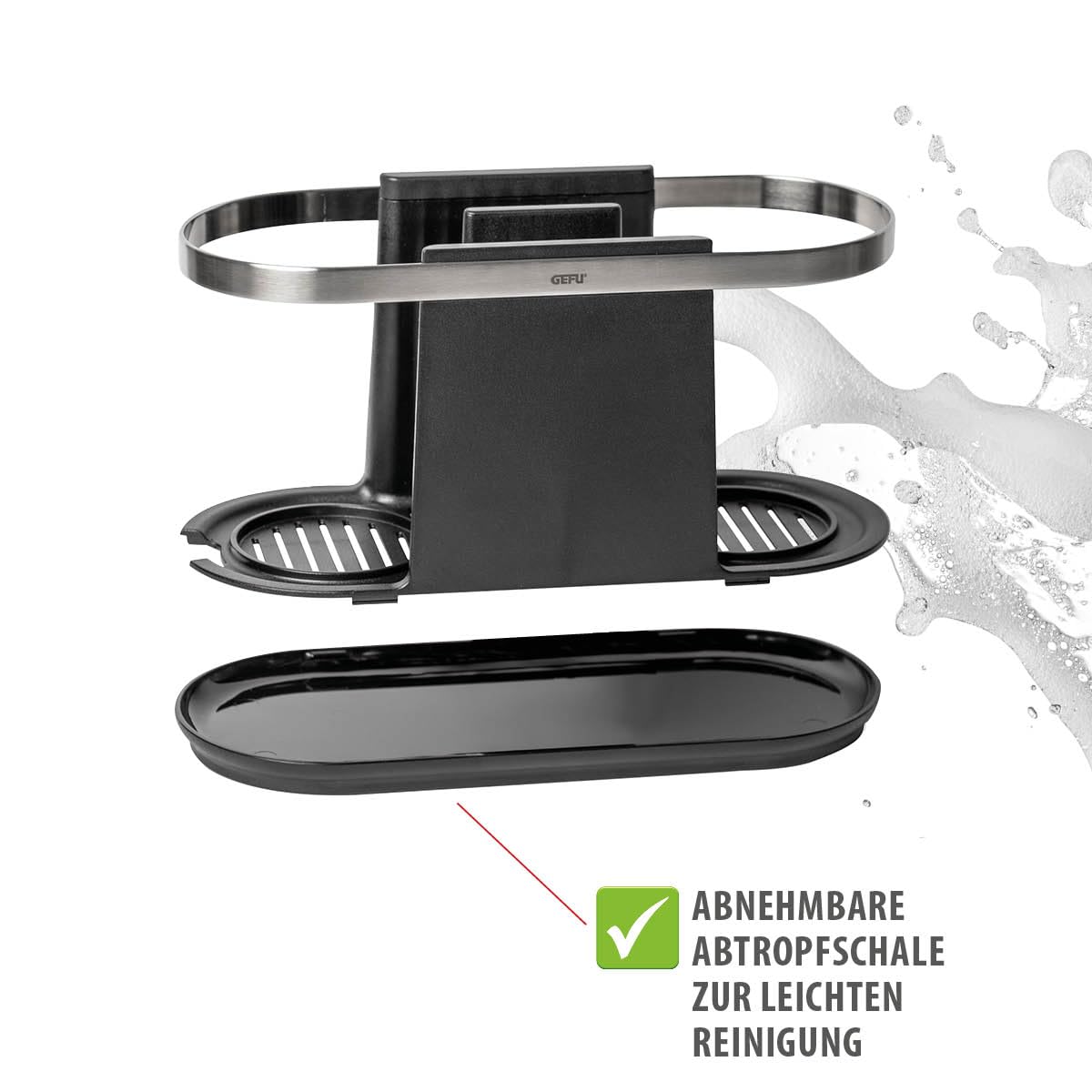 gefu-smartline-k-chen-organizer-aus-edelstahl-sp-lbecken-ordnungssystem-mit-abtr image 7