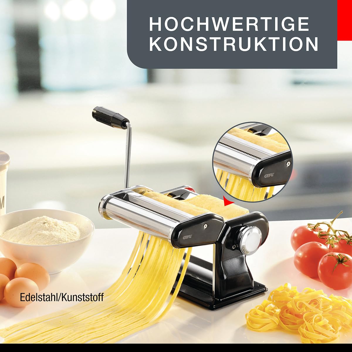 gefu-pasta-perfetta-nero-pastamaschine-manuelle-nudelmaschine-mit-verchromten-ca image 5