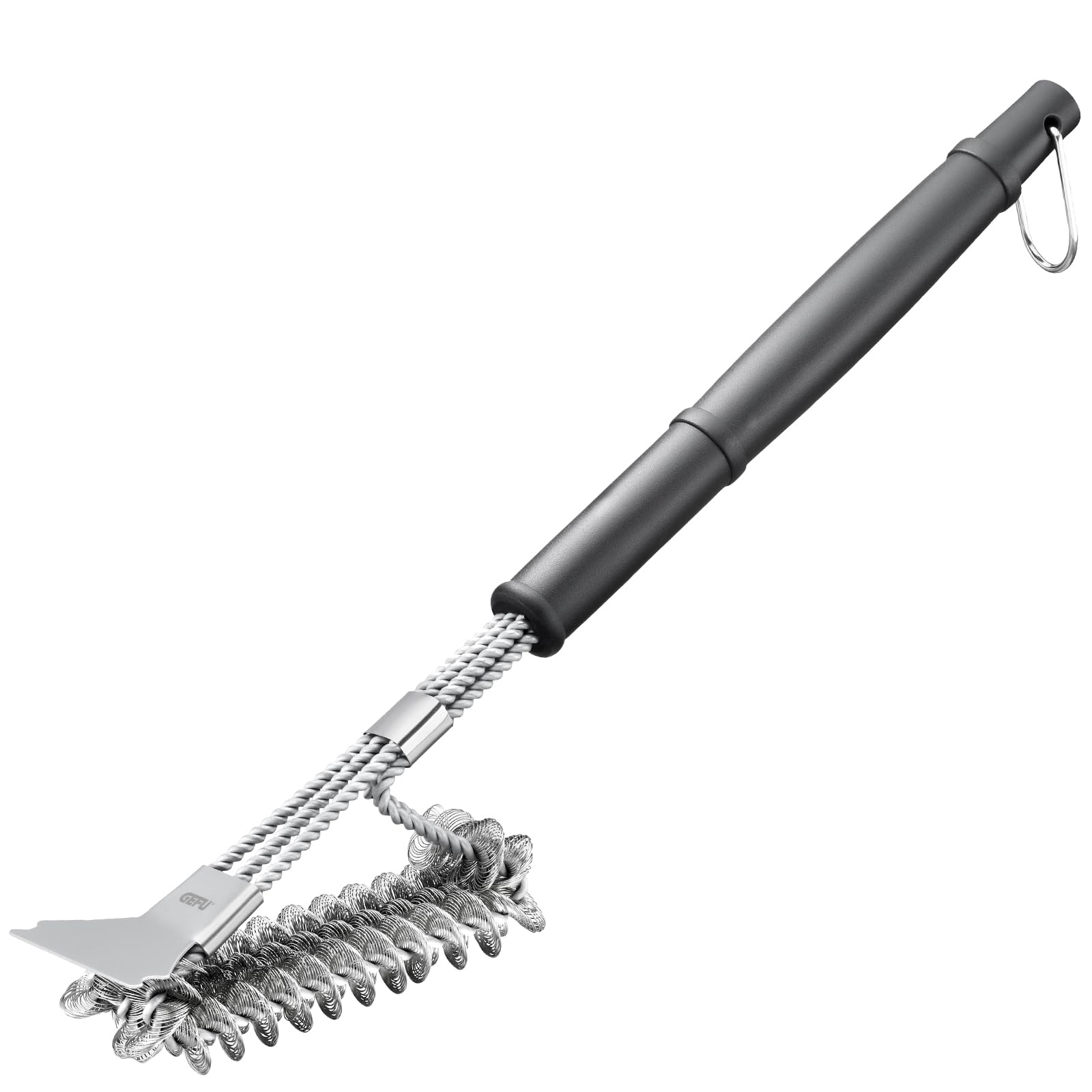 gefu-bbq-grillb-rste-borstenfrei-edelstahl-drahtspiralen-mit-schaber-dreifachkop image 1