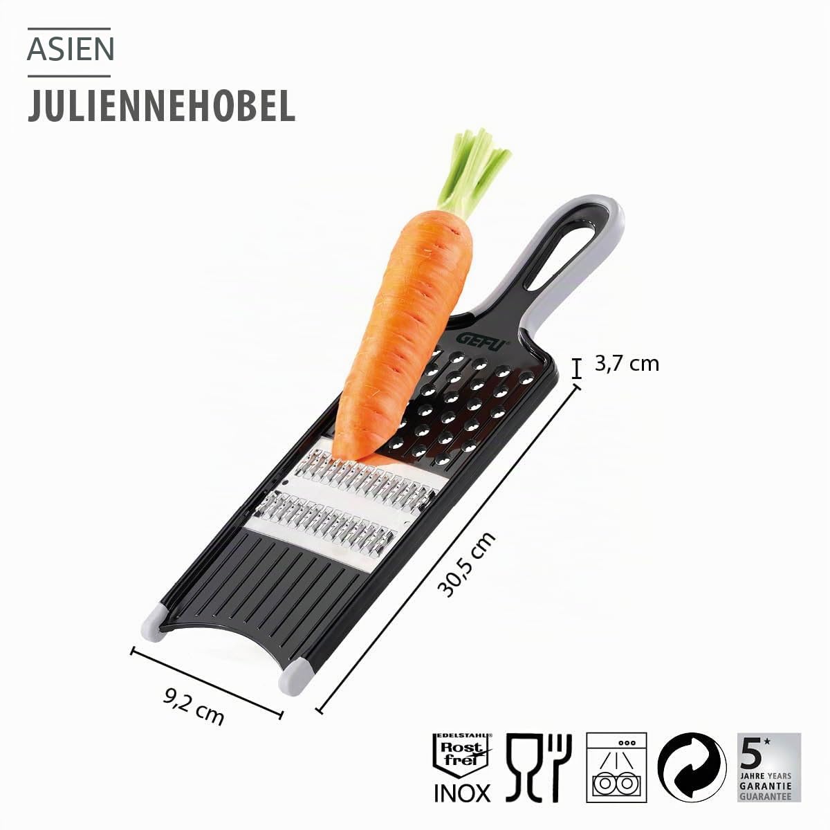 gefu-juliennehobel-asia-mit-klingen-aus-japanischem-stahl-rutschfeste-f-e-reibef image 2