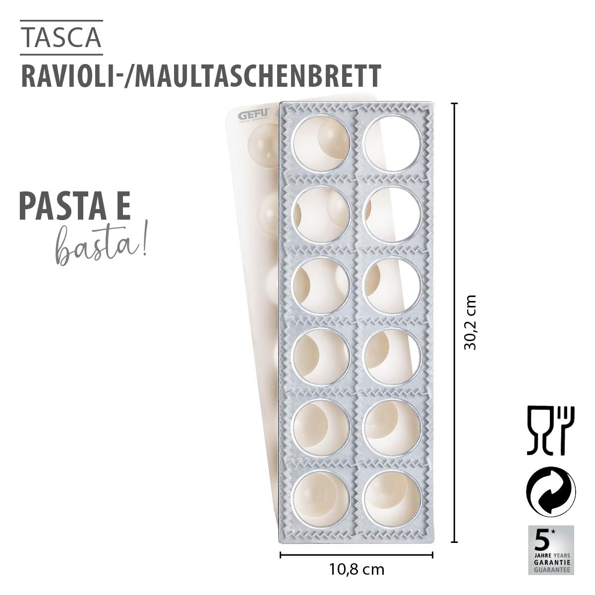 gefu-tasca-ravioli-maultaschenbrett-3-teilig-f-r-12-teigtaschen-gleichzeitig-mit image 2