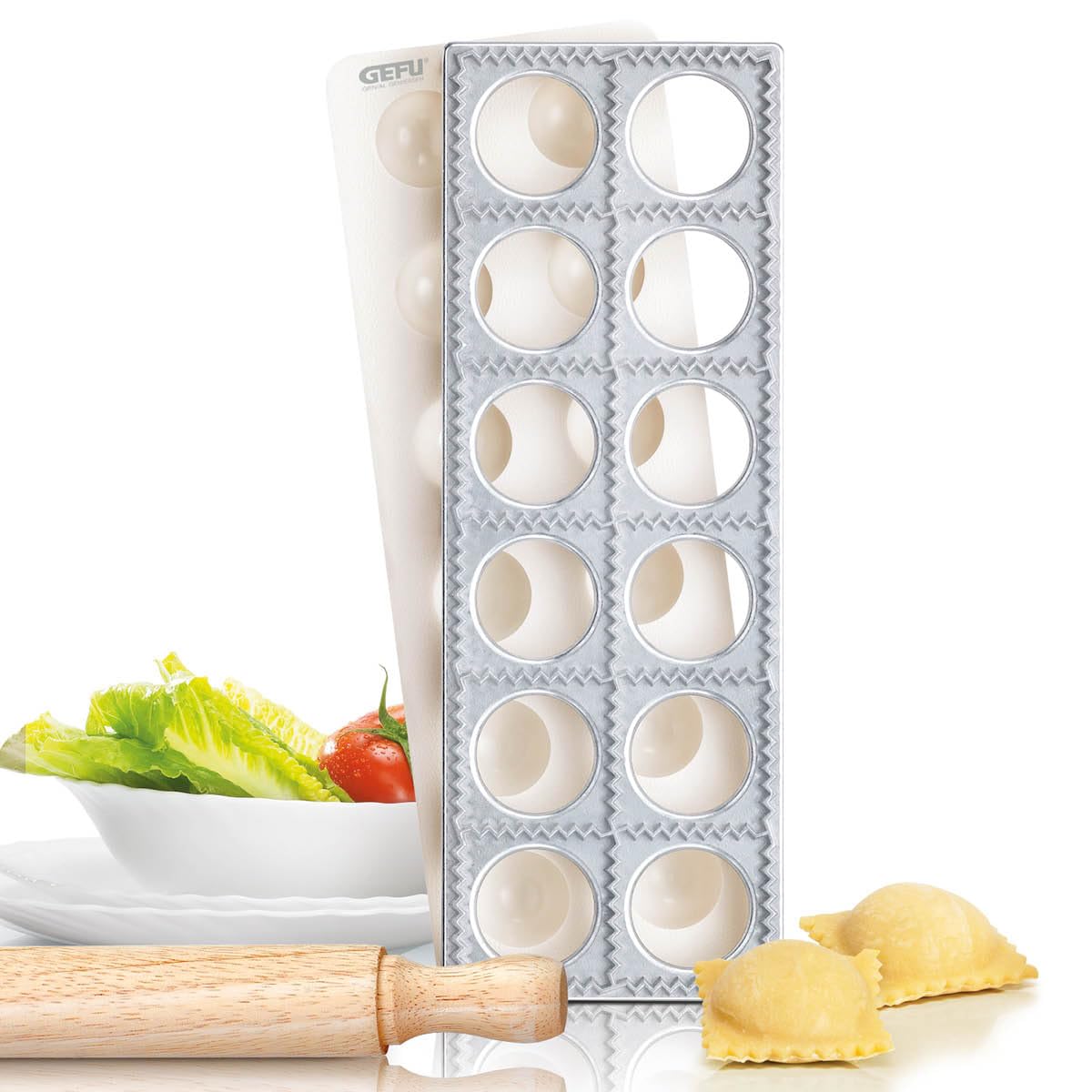 gefu-tasca-ravioli-maultaschenbrett-3-teilig-f-r-12-teigtaschen-gleichzeitig-mit image 1