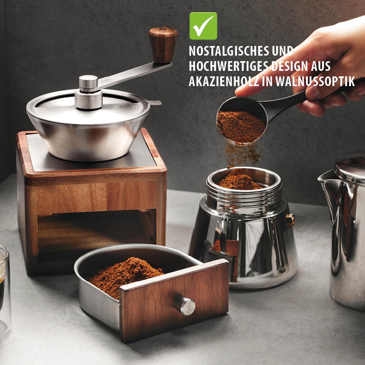 gefu-giro-kaffeem-hle-manuelle-m-hle-mit-11-stufigem-keramikmahlwerk-50-g-beh-lt image 5