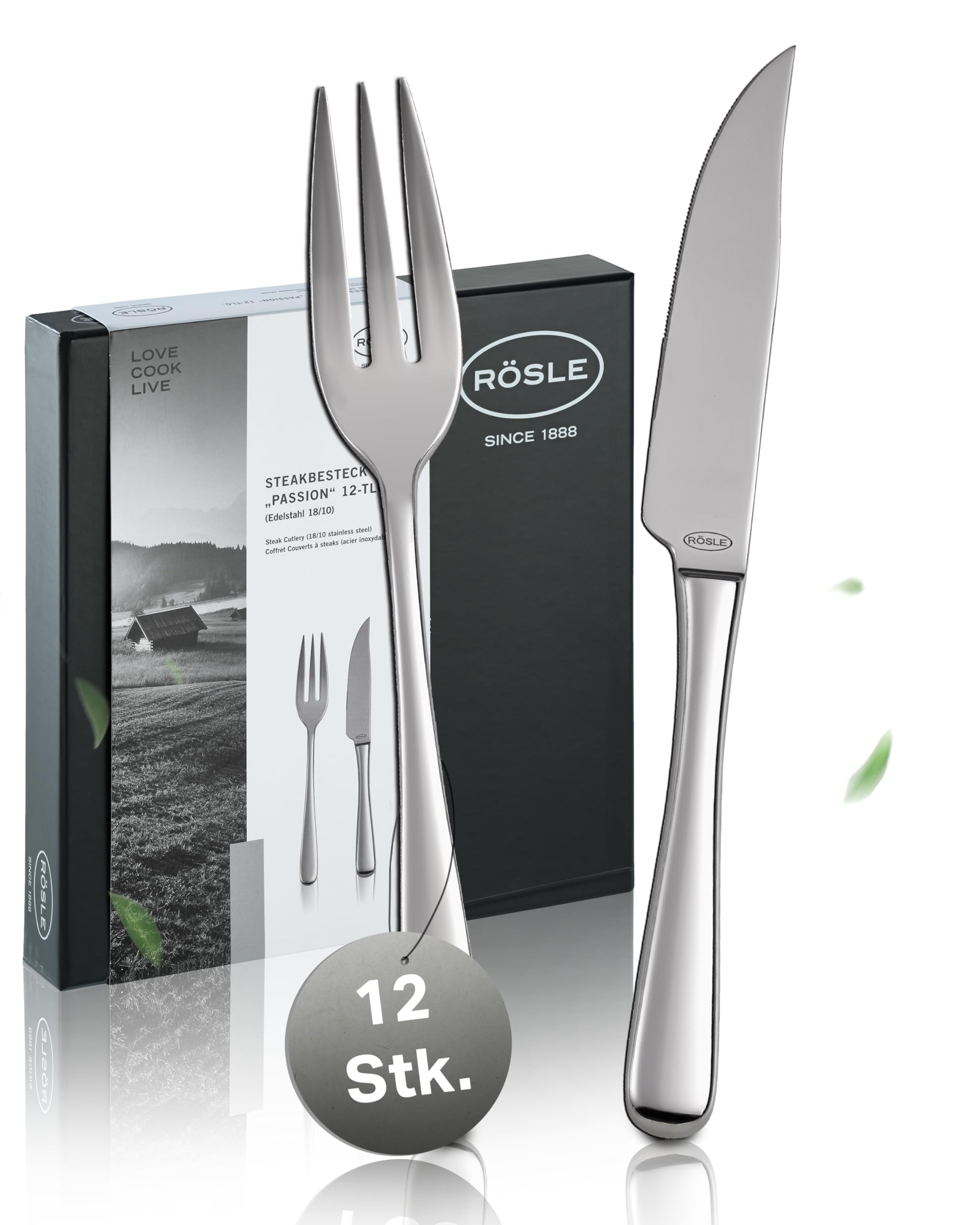 r-sle-passion-steakbesteck-12-teilig-steakmesser-gabeln-f-r-6-personen-edelstahl image 1