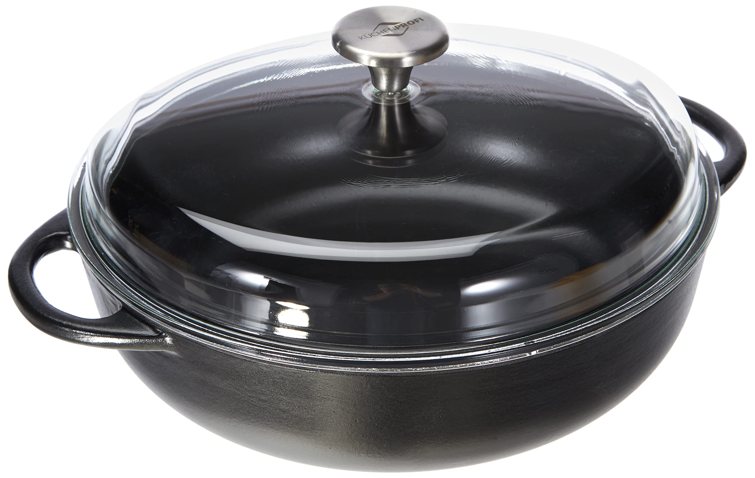 k-chenprofi-bauernpfanne-provence-28-cm-gusseisen-mit-glasdeckel-emailliert-f-r- image 1