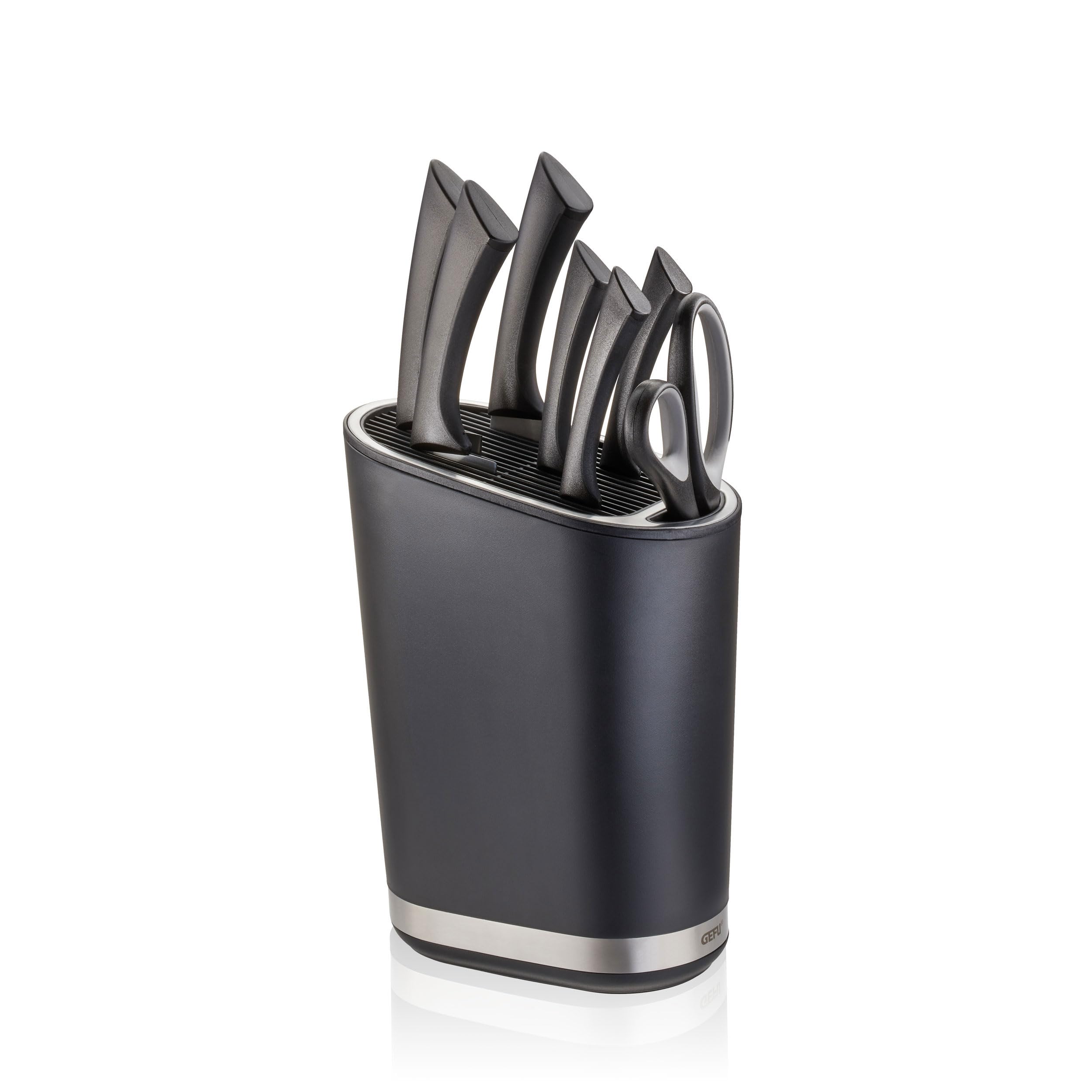 gefu-messerblock-smartline-schwarz-28-steckpl-tze-f-r-messer-zubeh-r-mit-edelsta image 1